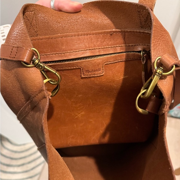 Madewell Cognac Leather Shoulder Tote - Picture 6 of 7